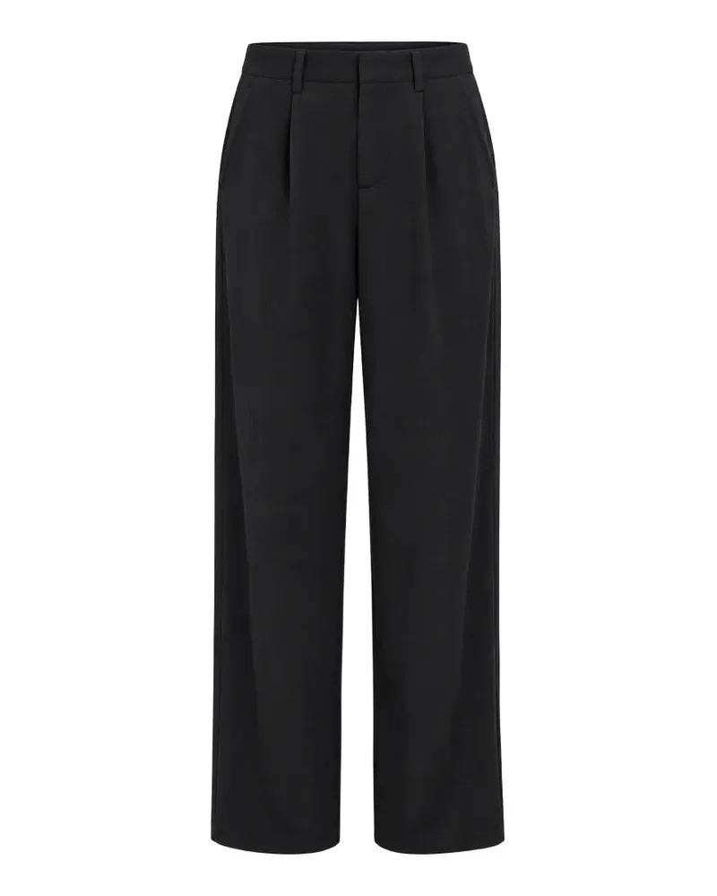 Minimum Dexter Wide-Leg-Hose mit Falten - Schwarz Schwarz
