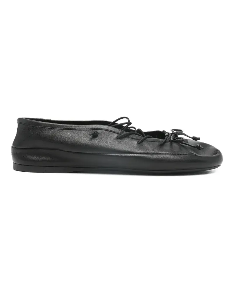 Miu Miu tie ballet flats - Schwarz Schwarz