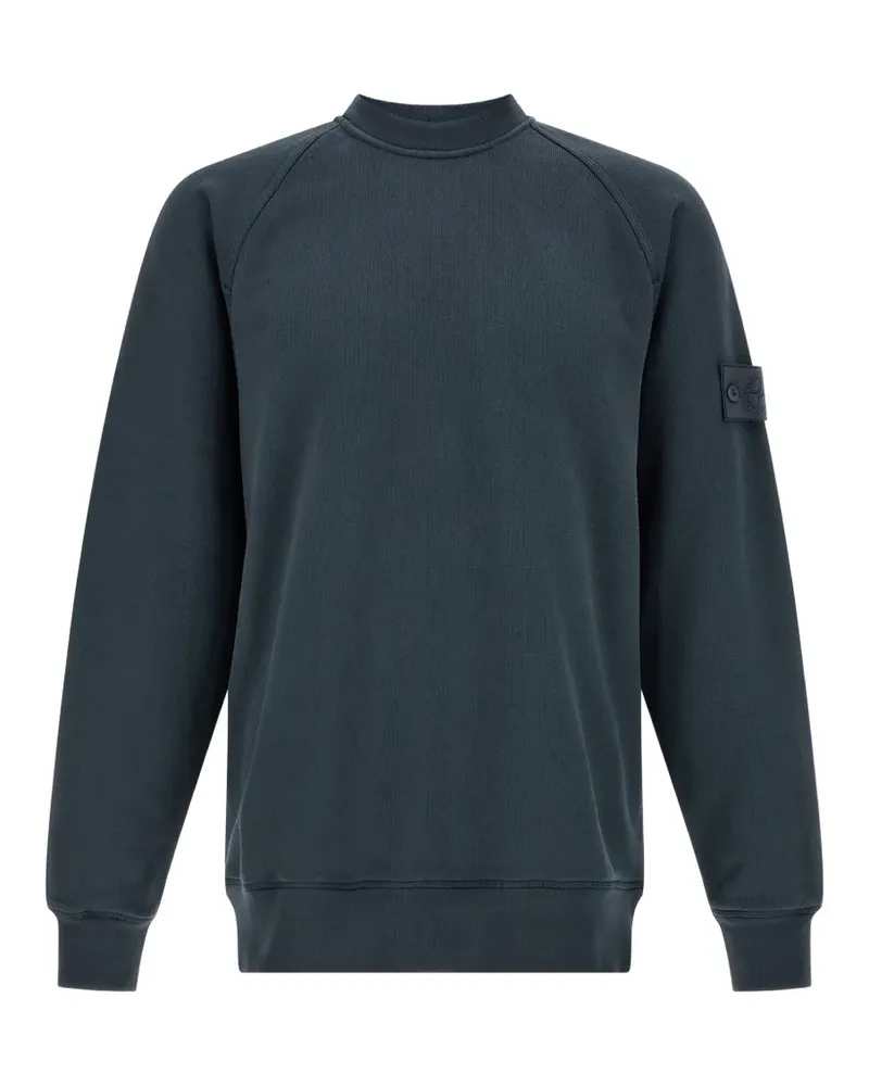 Stone Island raglan-sleeve appliqué sweatshirt - Blau Blau