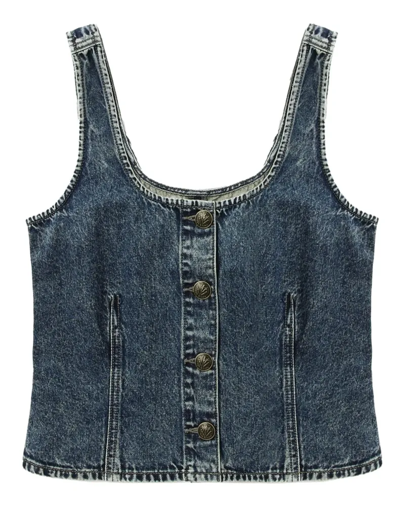Rag & Bone Geknöpftes Jeanstop - Blau Blau