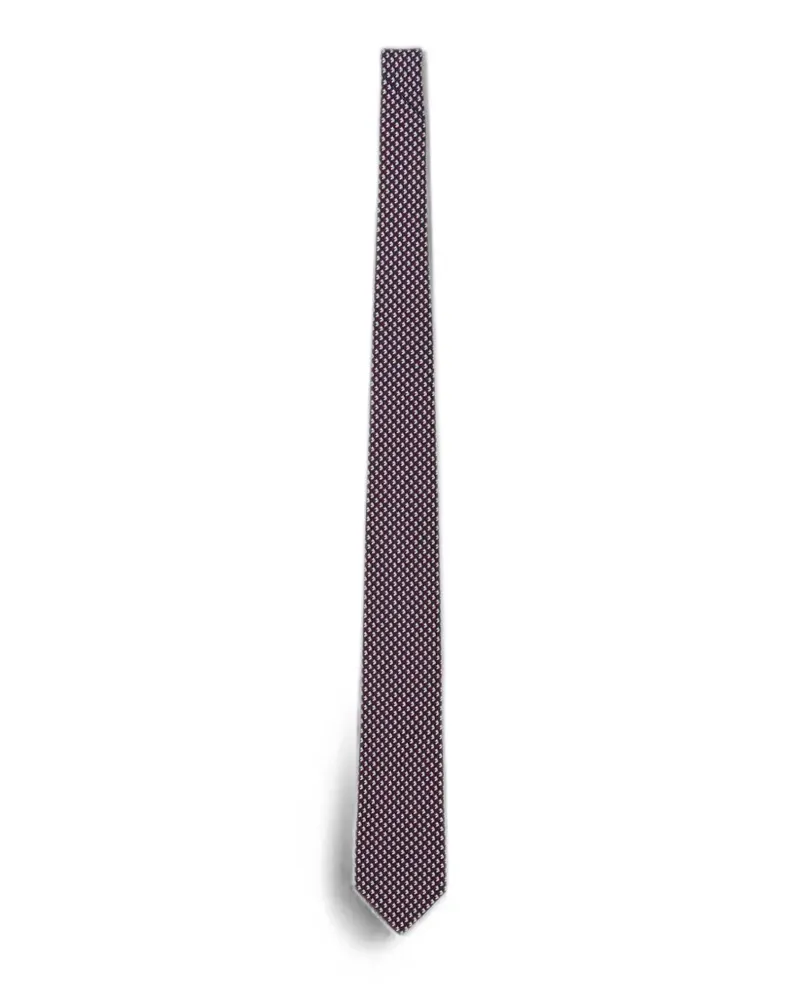 Ferragamo Gancini Pegasus-print tie - Rot Rot