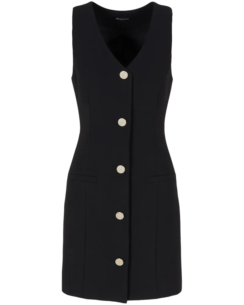 Armani Exchange Kleid mit Knöpfen - Schwarz Schwarz