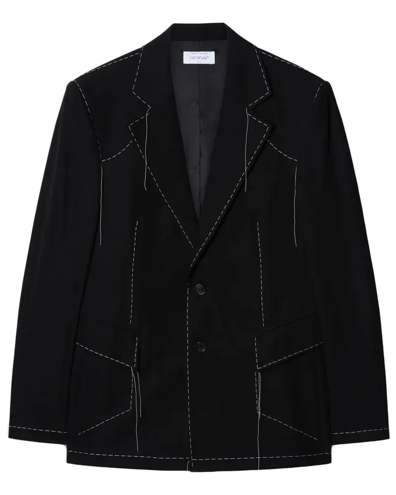 OFF-WHITE Stitch Blazer - Schwarz Schwarz
