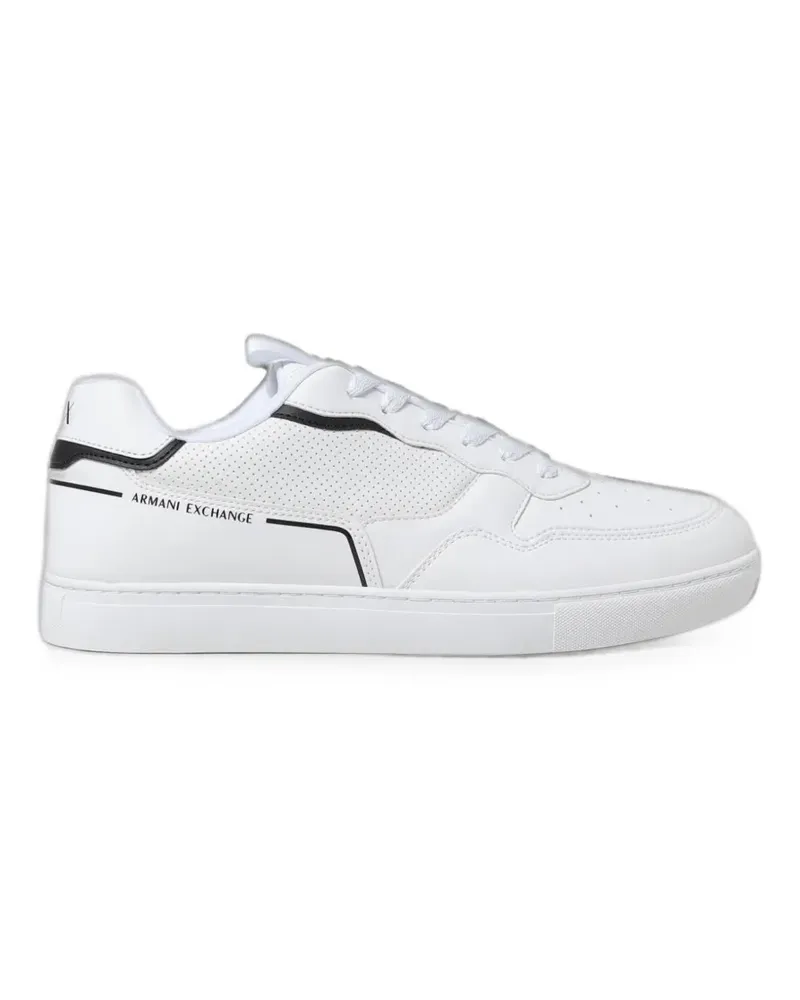Emporio Armani perforated-detail sneakers - Weiß Weiß