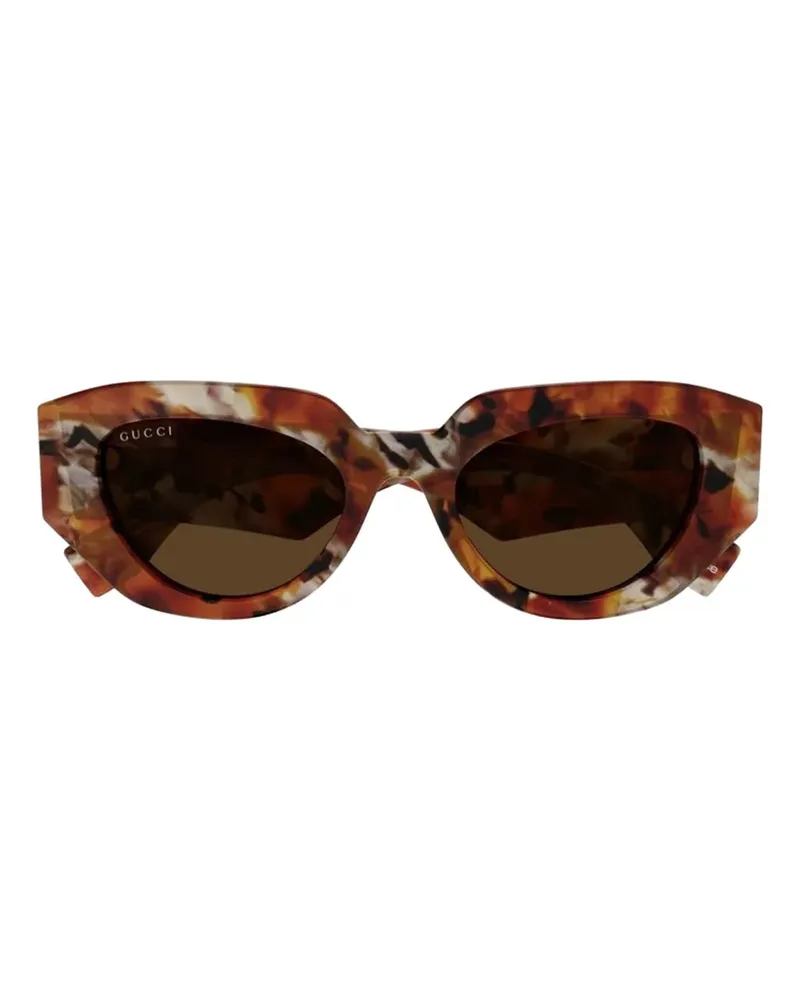 Gucci havana round sunglasses - Braun Braun
