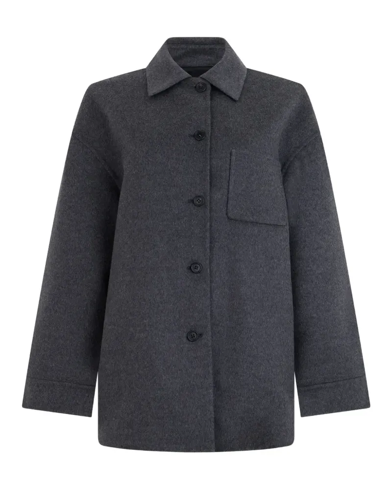 Prada Geknöpfte Jacke mit Brusttasche - Grau Grau