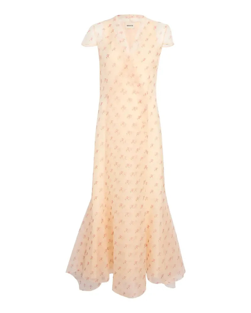 KHAITE Kleid mit V-Ausschnitt - Nude Nude