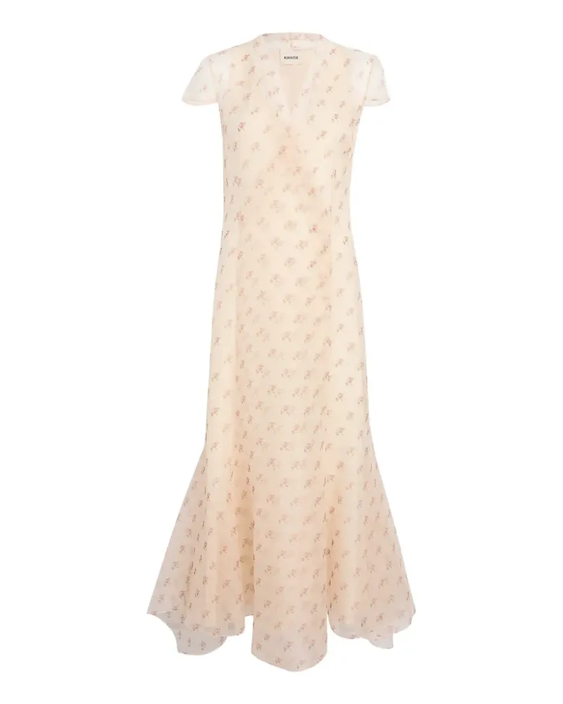 KHAITE Kleid mit V-Ausschnitt - Nude Nude