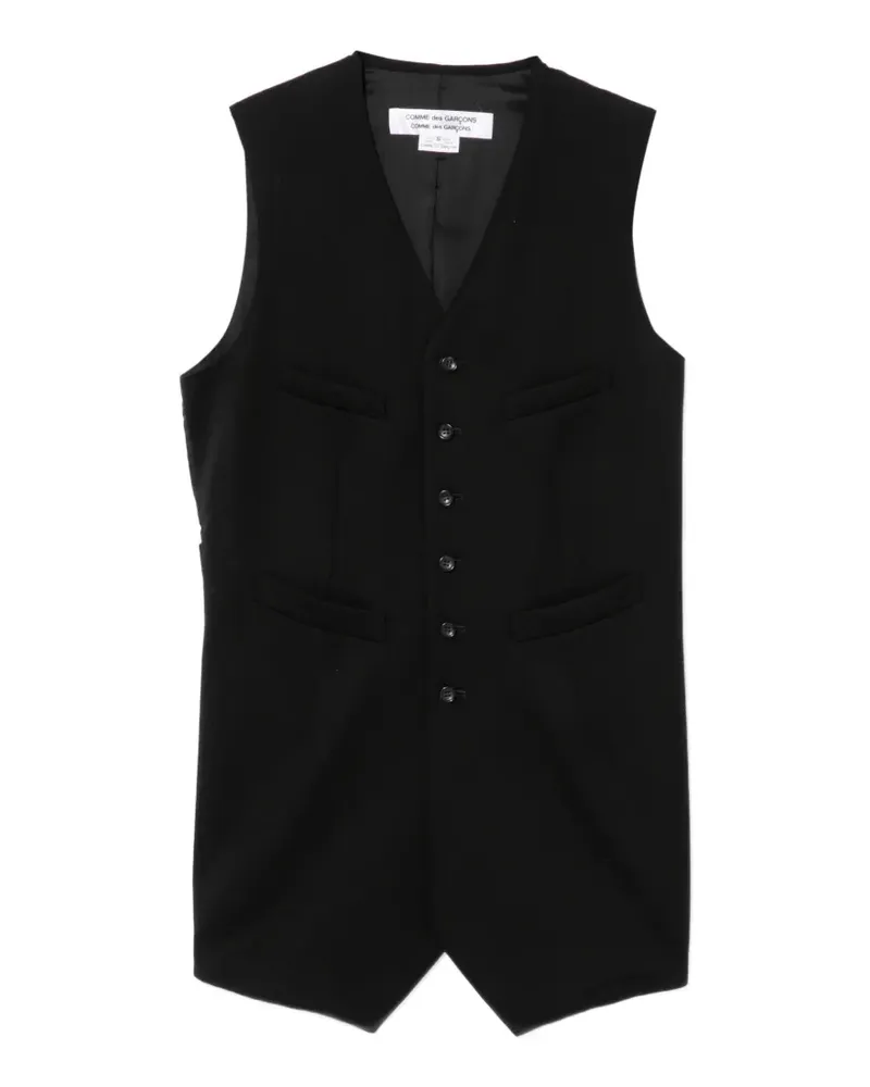 Comme des Garçons Geknöpfter Mantel - Schwarz Schwarz