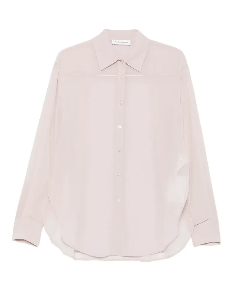 FRANKIE Shop sheer button-up shirt - Rosa Rosa