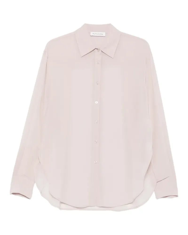 FRANKIE Shop sheer button-up shirt - Rosa Rosa