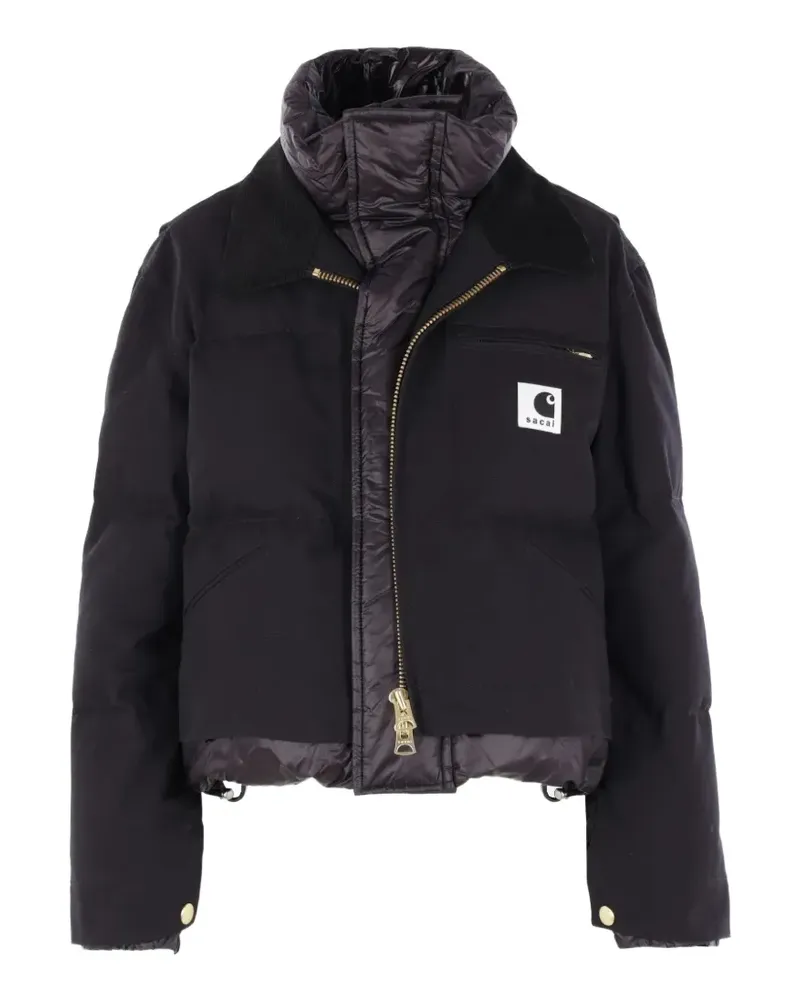 Sacai x Carhartt WIP wattierte Jacke - Schwarz Schwarz