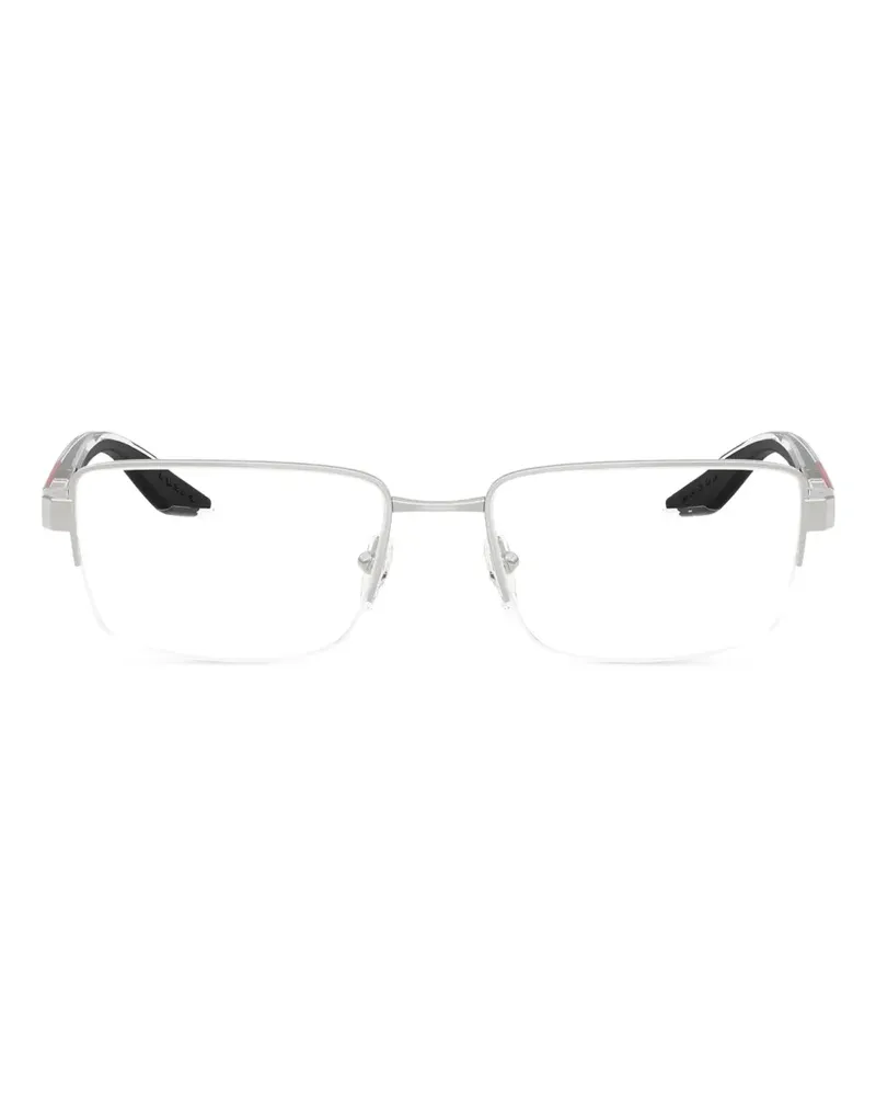 Prada Brille mit eckigem Gestell - Silber Silber