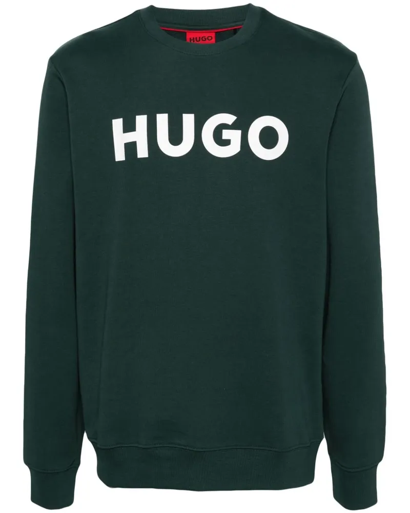 HUGO BOSS Sweatshirt mit Logo-Print - Grün Grün