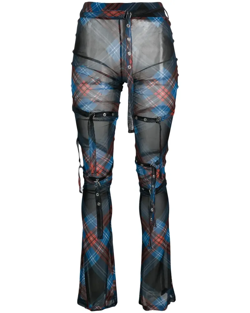 Charles Jeffrey Loverboy Leggings mit Schottenkaro - Blau Blau