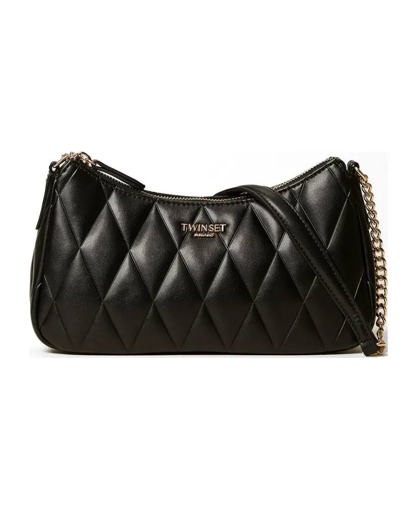 Twin-Set quilted chain shoulder bag - Schwarz Schwarz
