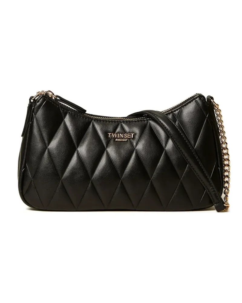 Twin-Set quilted chain shoulder bag - Schwarz Schwarz