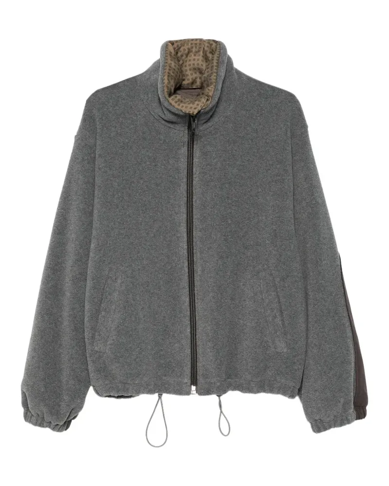 Magliano contrast-panel zip-up jacket - Grau Grau