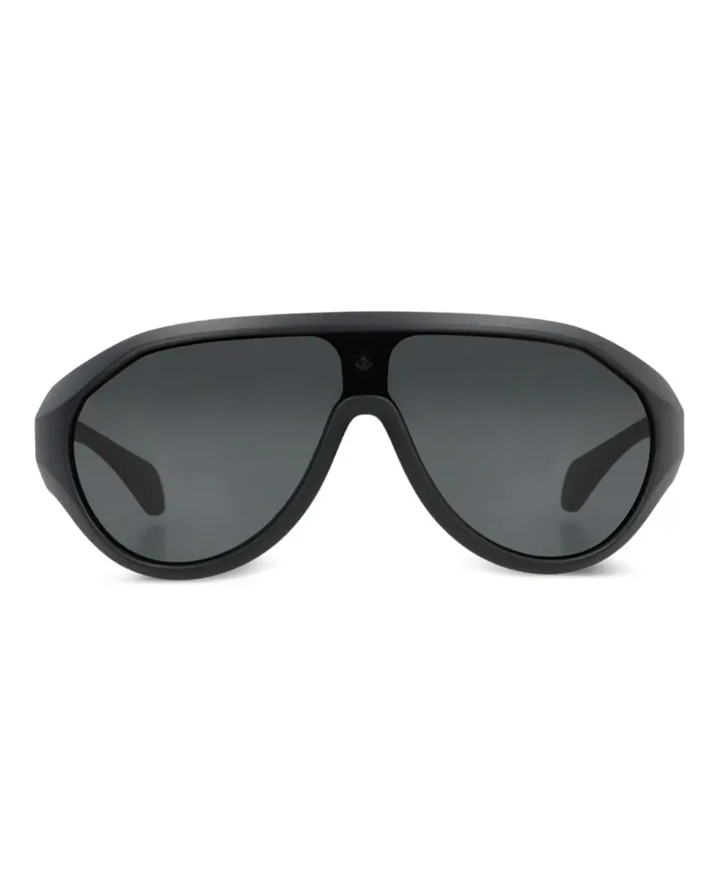 Moncler Bombolle Sonnenbrille mit ovalem Gestell - Schwarz Schwarz