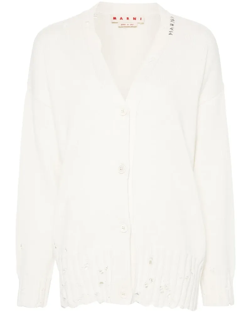 Marni Pullover aus Häkelstrick - Weiß Weiß