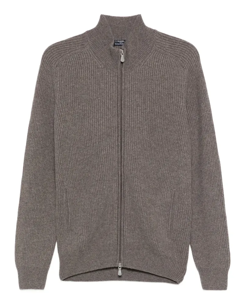 BARBA ribbed zip-up cardigan - Braun Braun