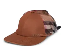 Seiden-Baseballkappe mit Logo-Stickerei - Braun
