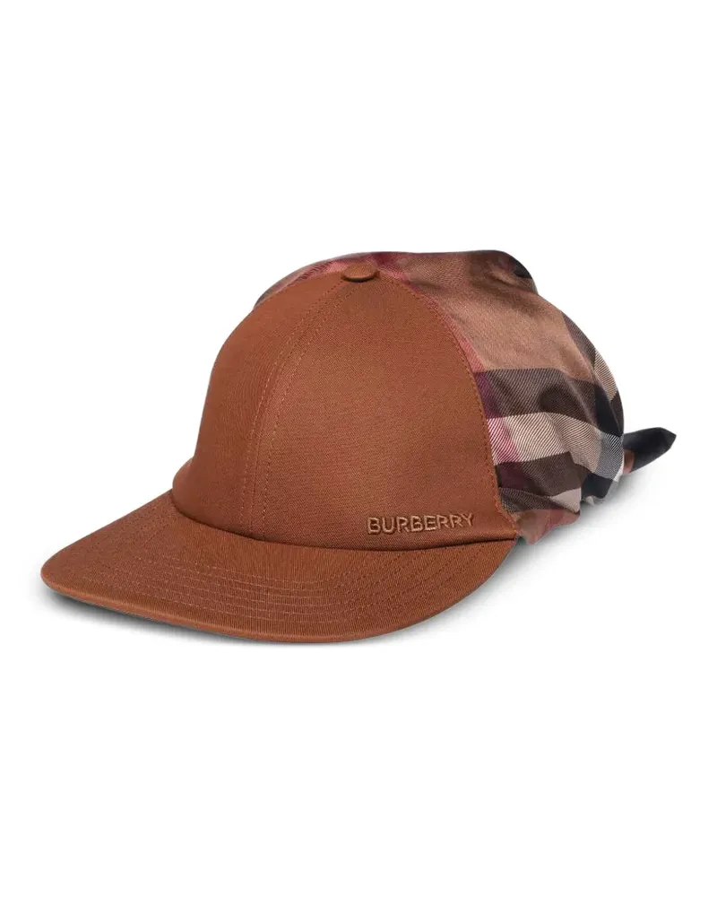 Burberry Seiden-Baseballkappe mit Logo-Stickerei - Braun Braun