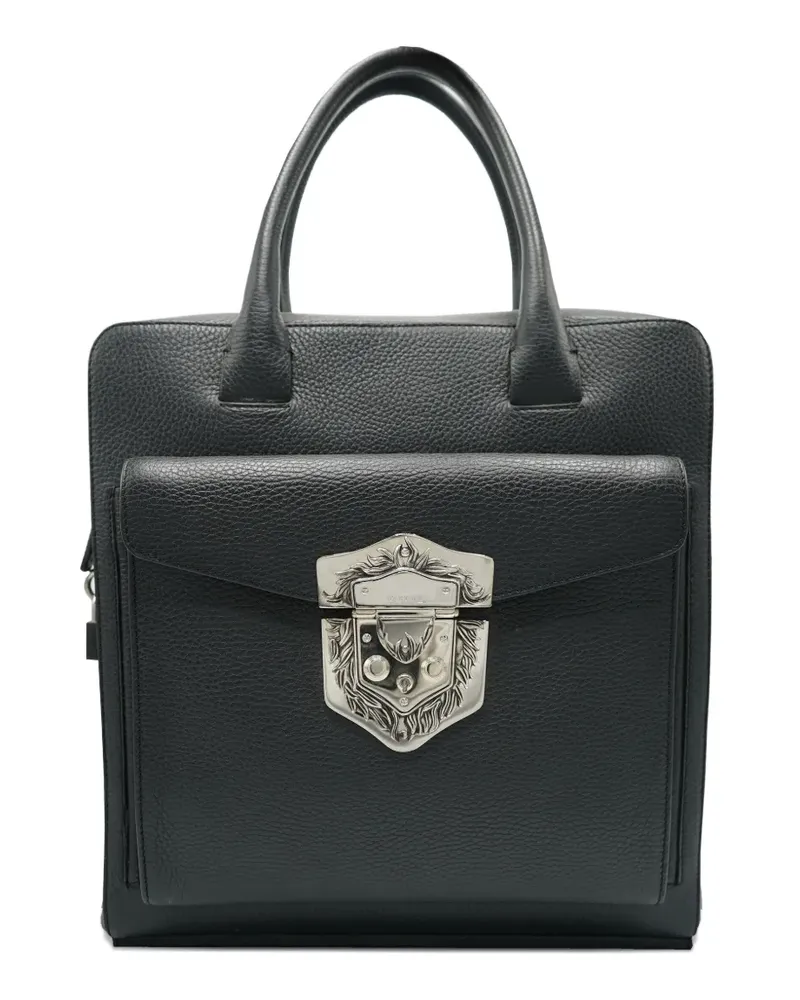LARDINI Business-Tasche mit Logo-Detail - Schwarz Schwarz