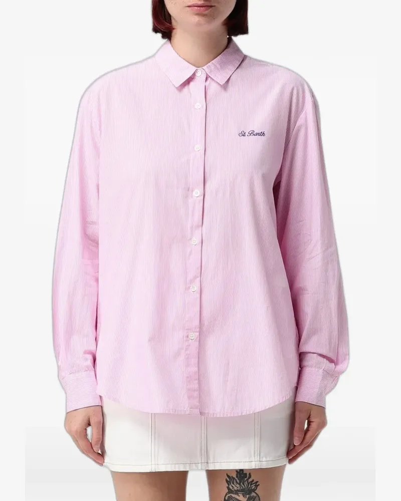 MC2 Saint Barth Brigitte striped cotton shirt - Rosa Rosa