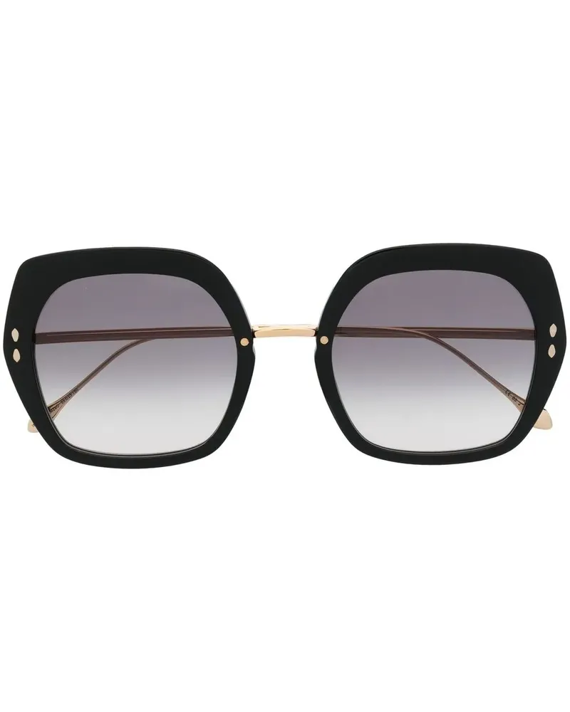 Isabel Marant Sonnenbrille mit eckigem Gestell - Schwarz Schwarz