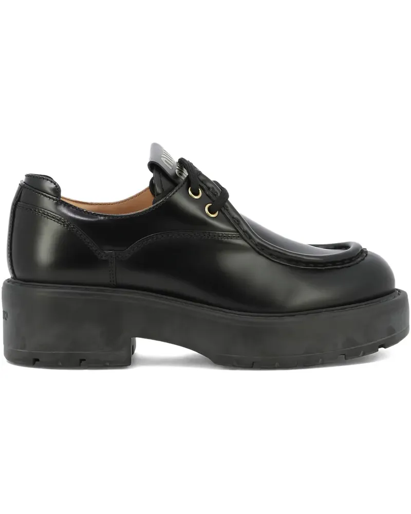 Miu Miu Schnürschuhe mit Plateau 55mm - BLACK Black