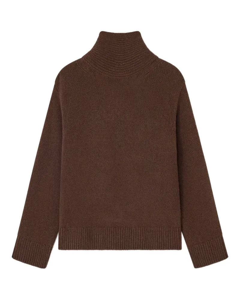 Ganni Rückenfreier Rollkragen-Pullover - Braun Braun
