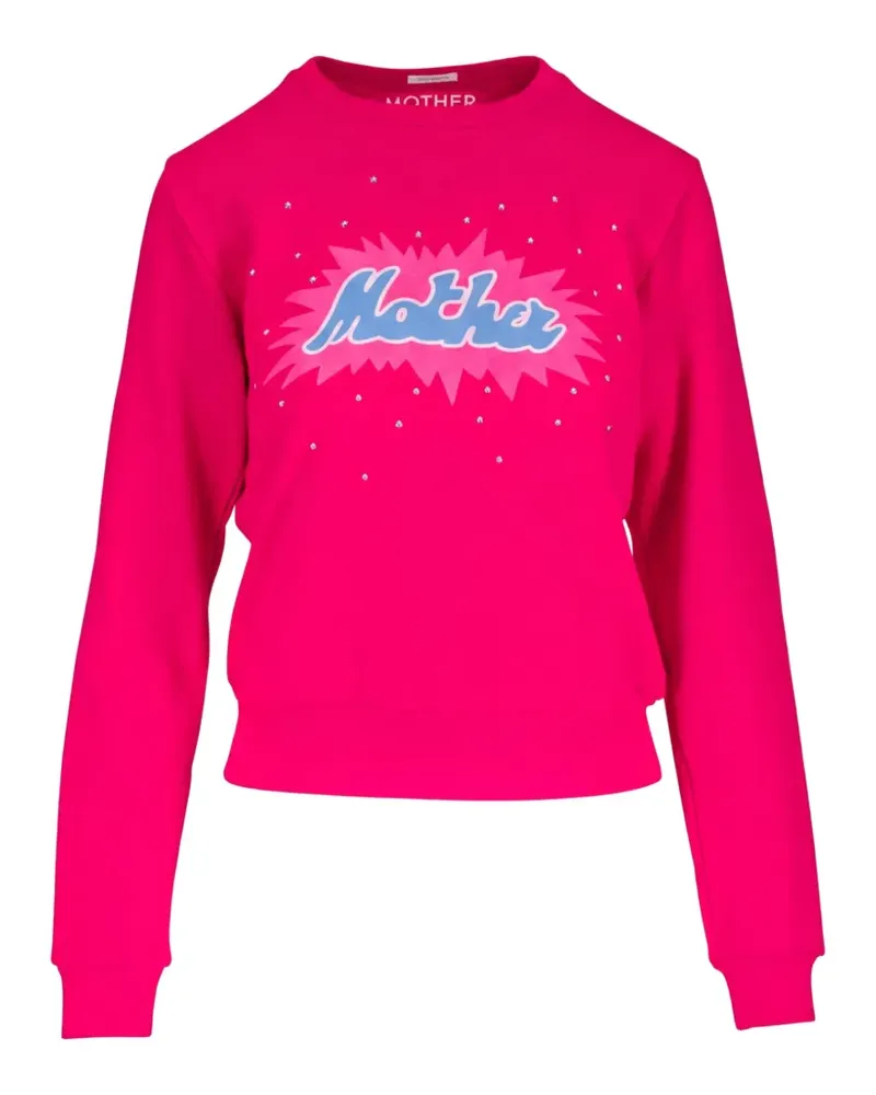 Mother The Dorito Camper Pullover mit kristallverziertem Logo - Rosa Rosa