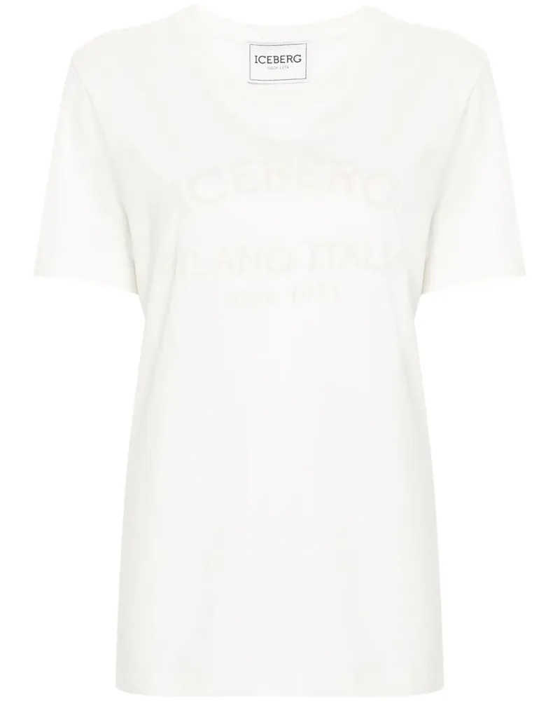 Iceberg T-Shirt mit Logo-Print - Nude Nude
