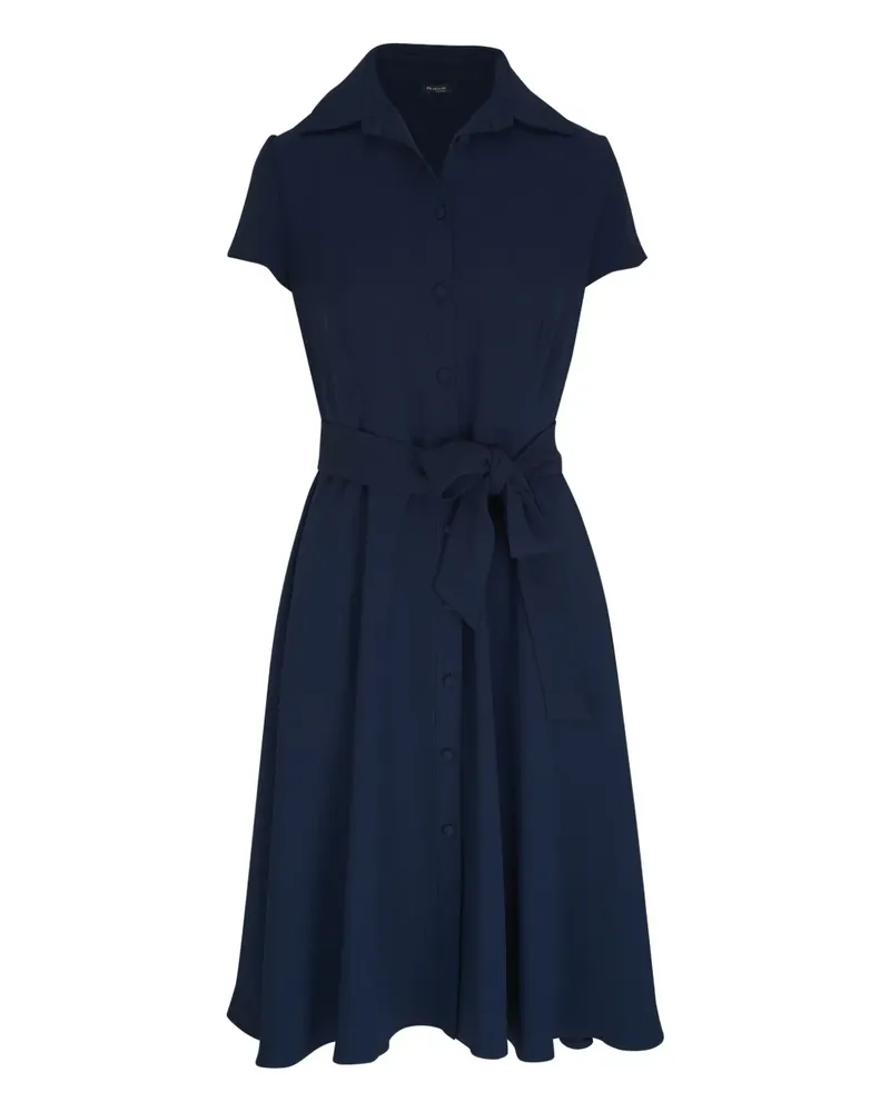 Kiton Midikleid mit Bindegürtel - Blau Blau