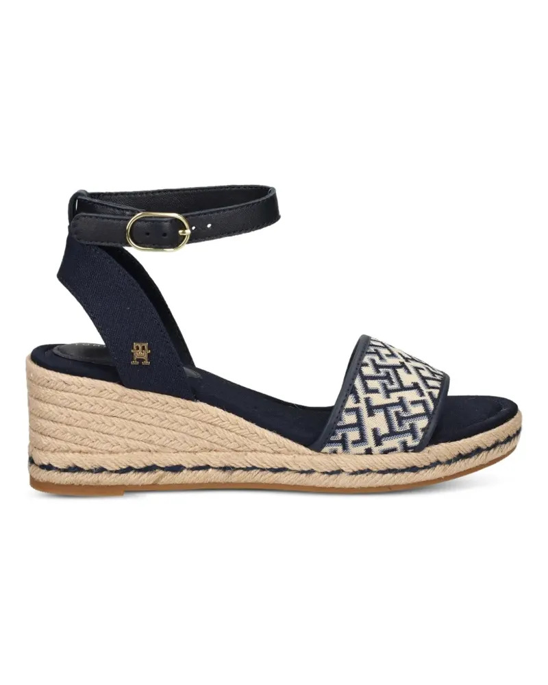 Tommy Hilfiger Wedge-Sandalen mit Monogramm - Blau Blau