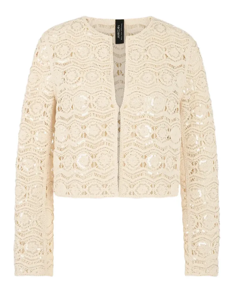 Marc Cain openwork sequin jacket - Nude Nude