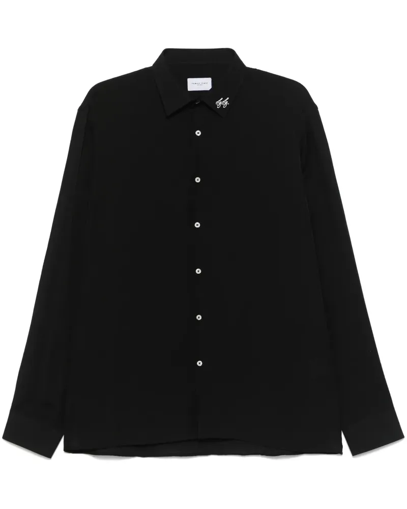 Family First Crinkle Hemd - Schwarz Schwarz
