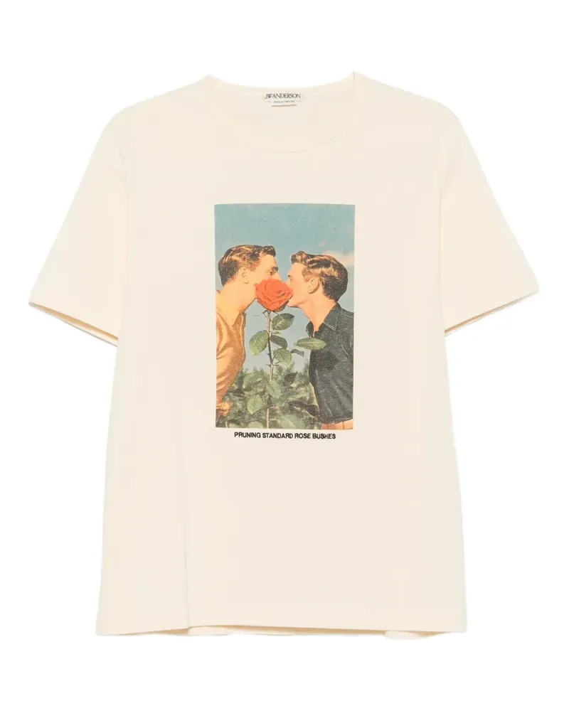 J.W.Anderson T-Shirt mit grafischem Print - Nude Nude
