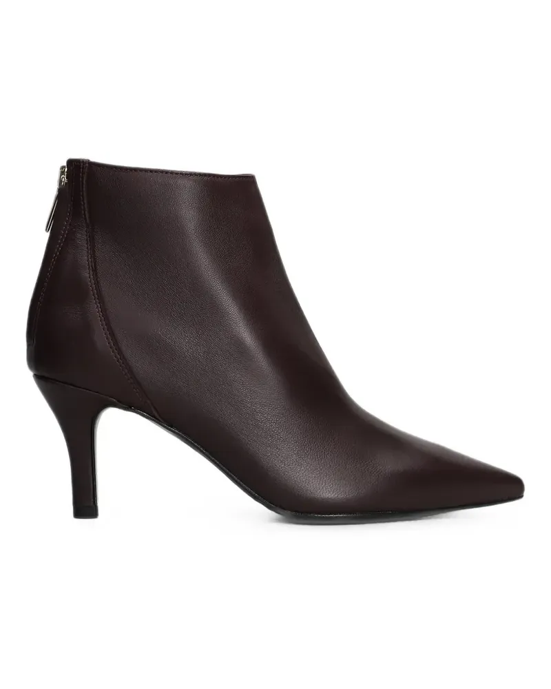 Bianca Di pointed-toe rear-zip ankle boots - Braun Braun