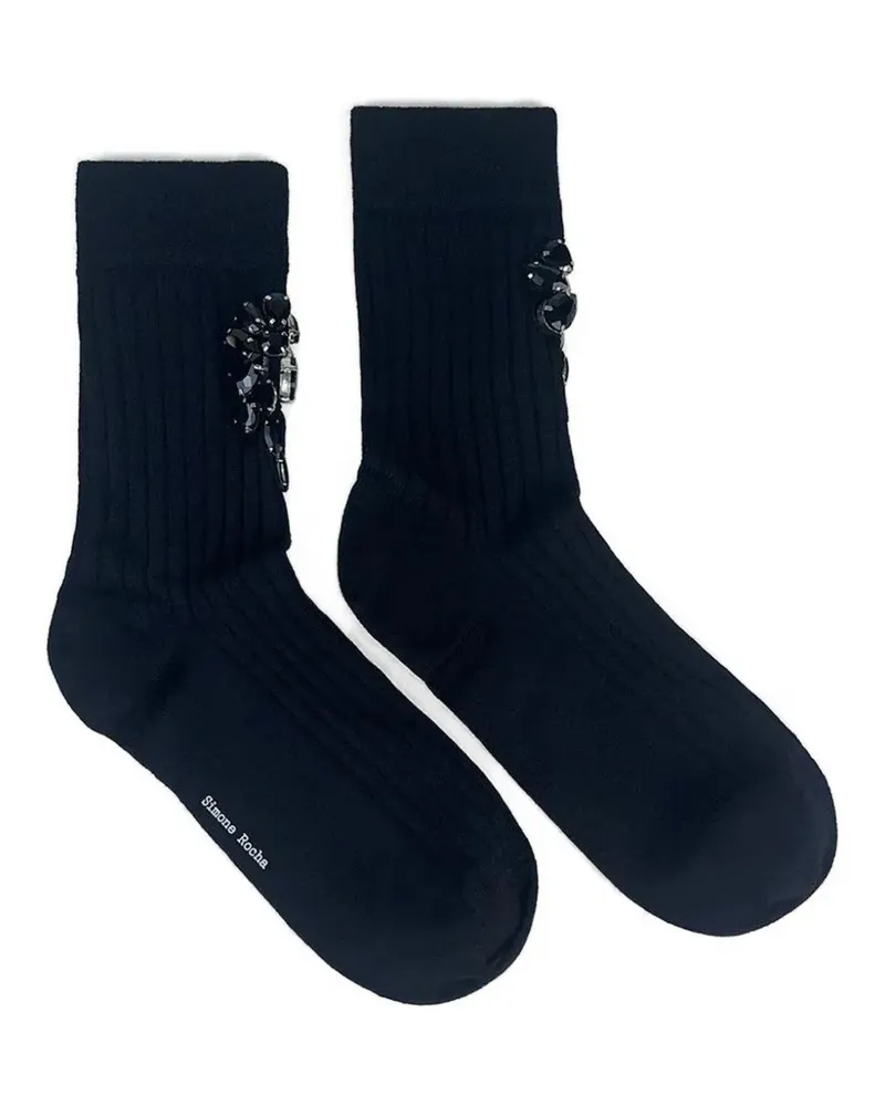 Simone Rocha crystal-embellished Poppy socks - Schwarz Schwarz