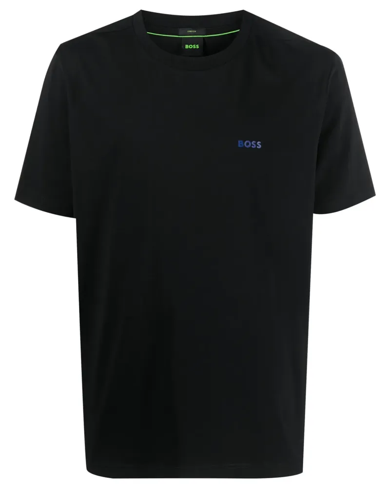HUGO BOSS T-Shirt mit Logo-Print - Schwarz Schwarz