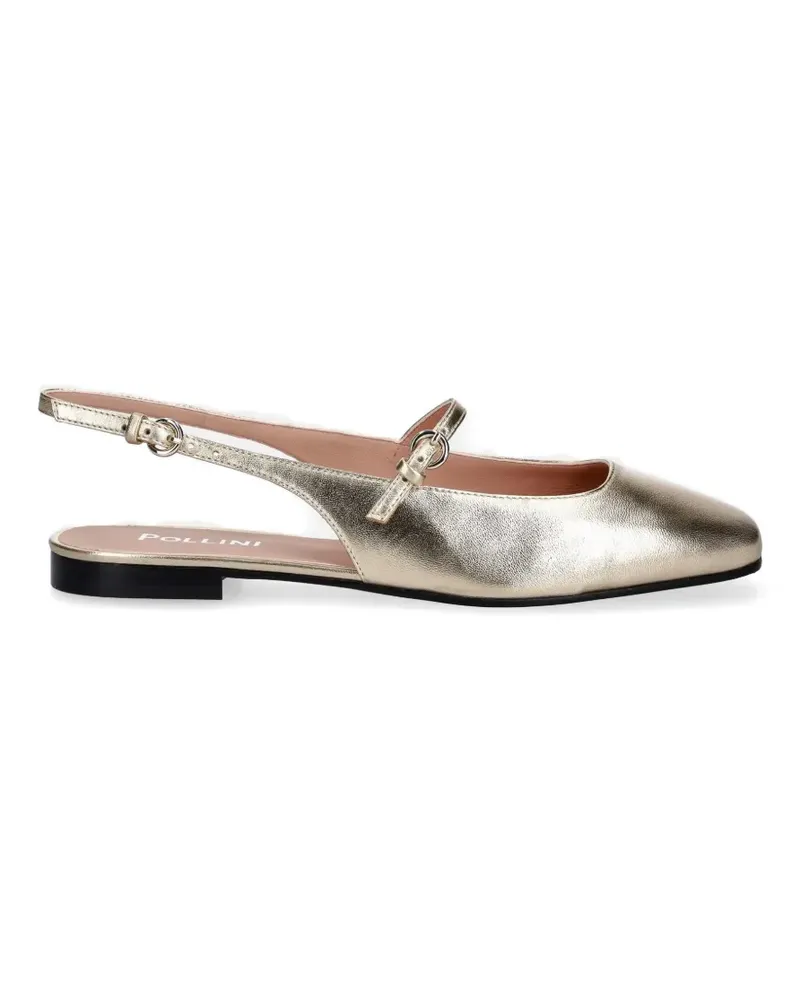 Pollini metallic slingback ballet flats - Gold Gold