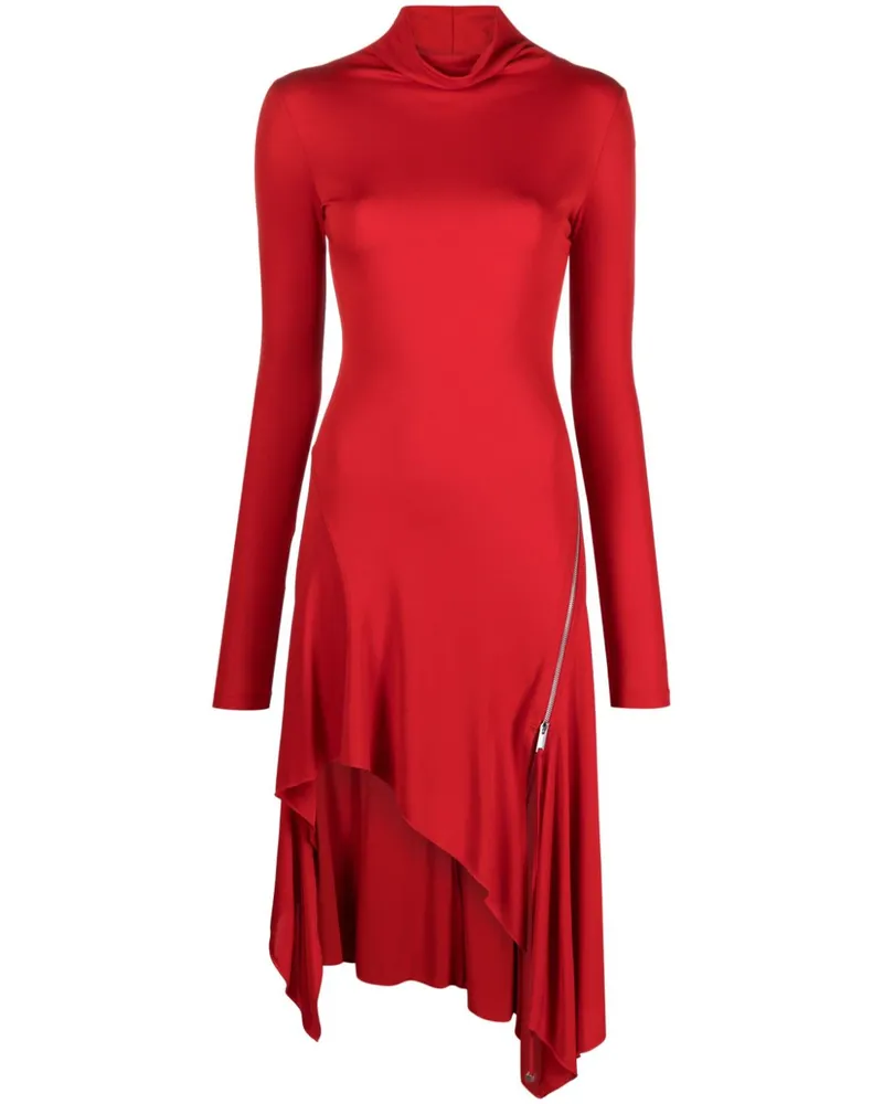 Blumarine Midikleid mit Stehkragen - Rot Rot