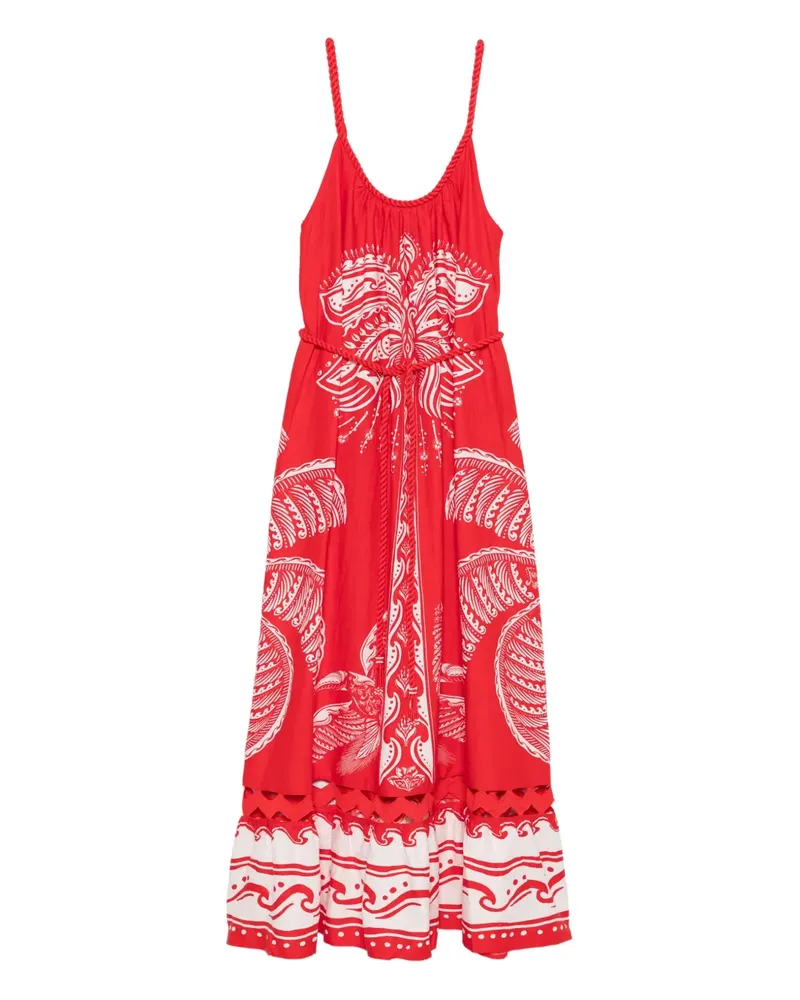 FARM Rio Majestic Coconut Tree Maxikleid - Rot Rot