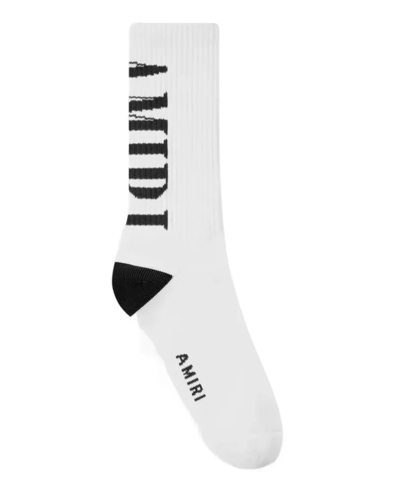 Amiri vertical-logo socks - Weiß Weiß