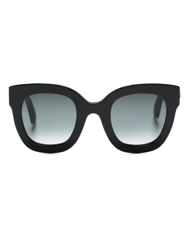 Gucci Oversized-Sonnenbrille mit Kristallsternen - Schwarz Schwarz