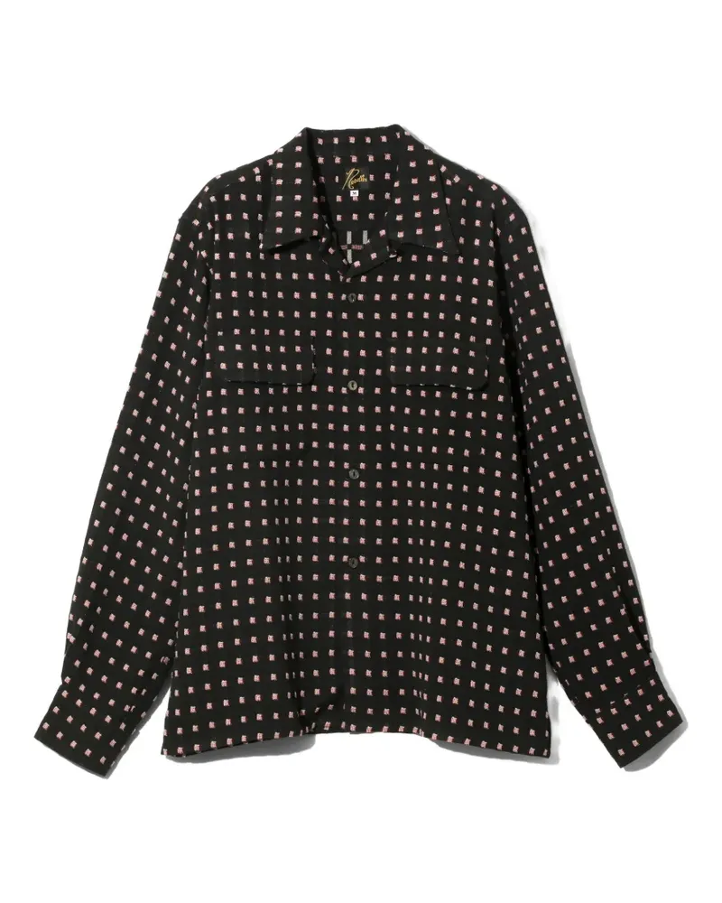 NEEDLES dobby-square shirt - Schwarz Schwarz