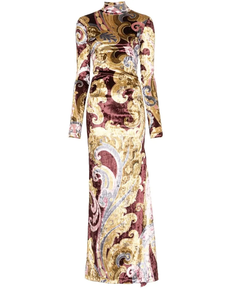 Etro Maxikleid mit Print - Braun Braun