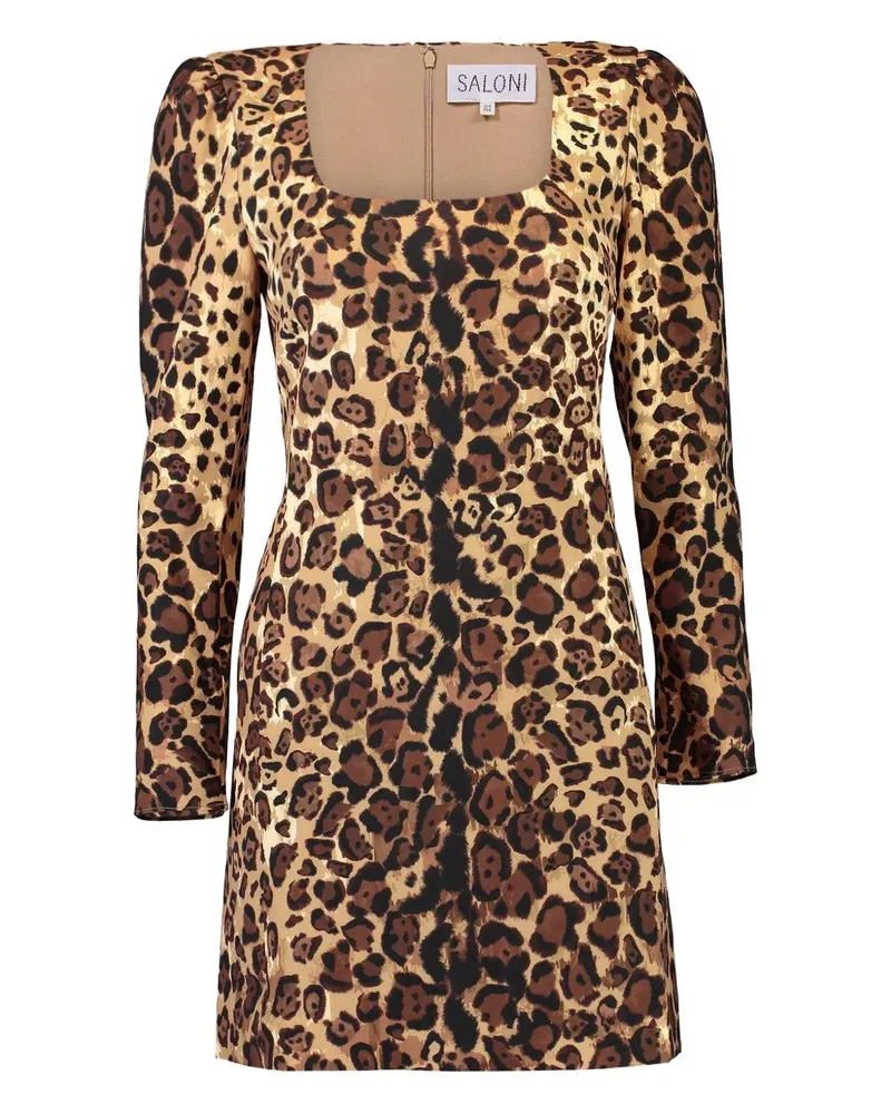 Saloni Shree Minikleid mit langen Ärmeln - Nude Nude